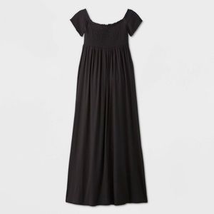 Ingrid & Isabel Black Off Shoulder Maternity Dress